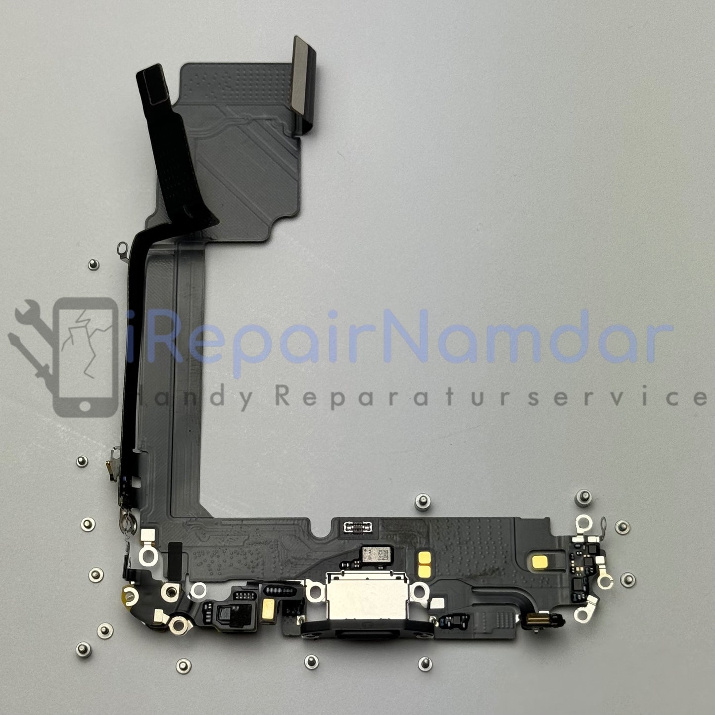 Original iPhone 15 Pro Max Ladebuchse Mikrofon Flex Kabel inklusive Schrauben