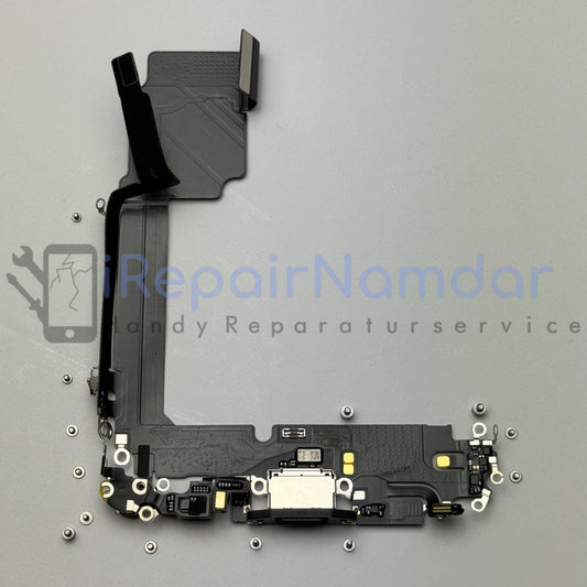 Original iPhone 15 Pro Max Ladebuchse Mikrofon Flex Kabel inklusive Schrauben