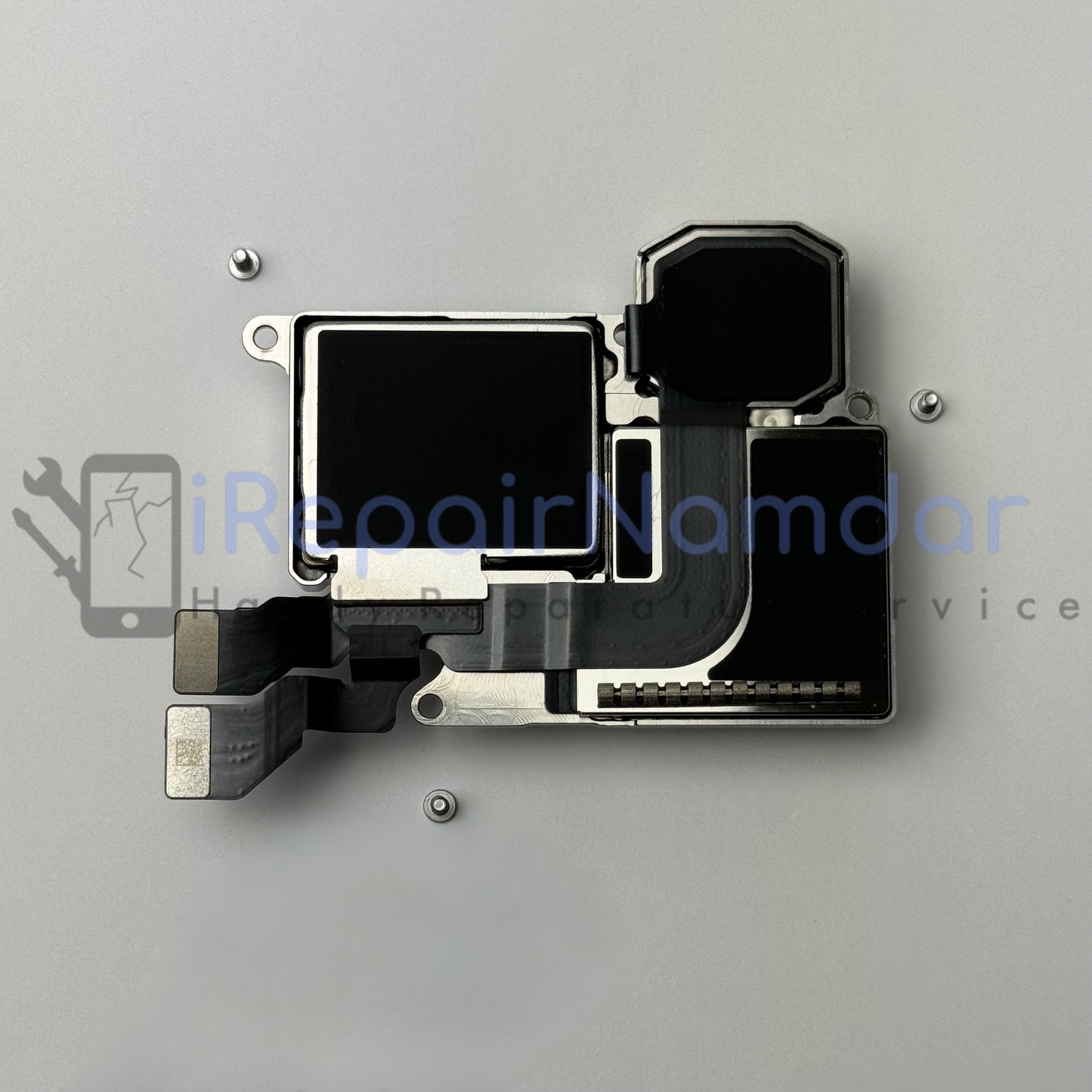 Original iPhone 15 Pro Max main camera including screws