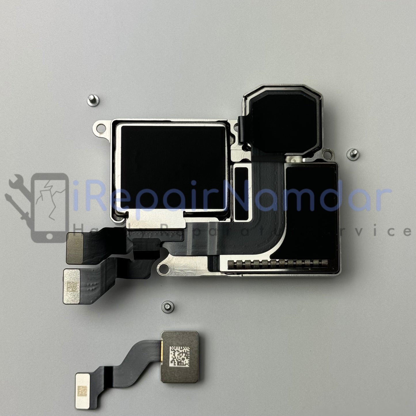 Original iPhone 15 Pro Max main camera with LIDAR sensor including screws