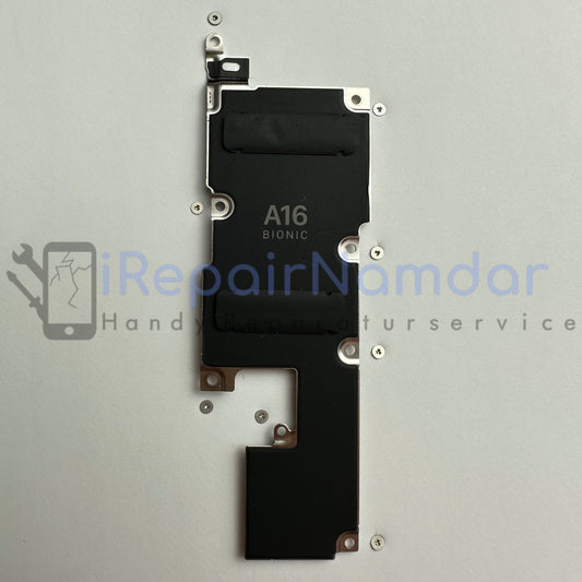 Original iPhone 14 Pro Mainboard Abdeckung Schutz inklusive Schrauben