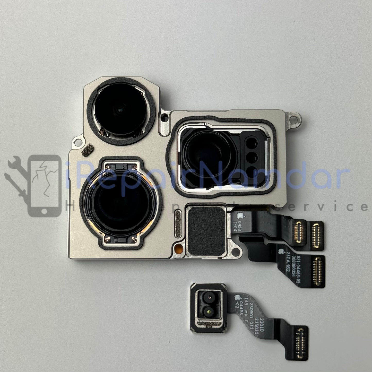 Original iPhone 15 Pro Max main camera with LIDAR sensor including screws