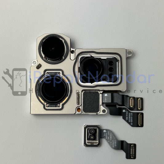 Original iPhone 15 Pro Max main camera with LIDAR sensor including screws