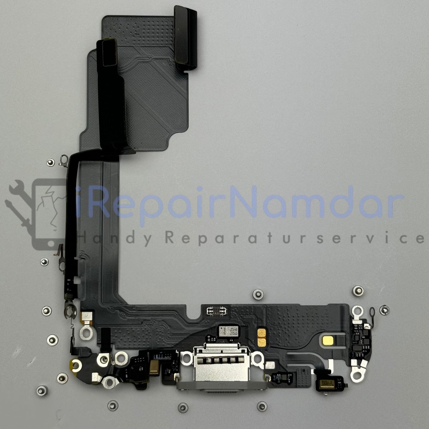 Original iPhone 15 Pro Ladebuchse Mikrofon Flex Kabel inklusive Schrauben