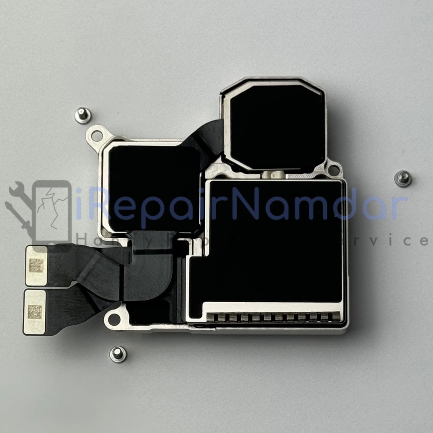 Original iPhone 15 Pro main camera including screws