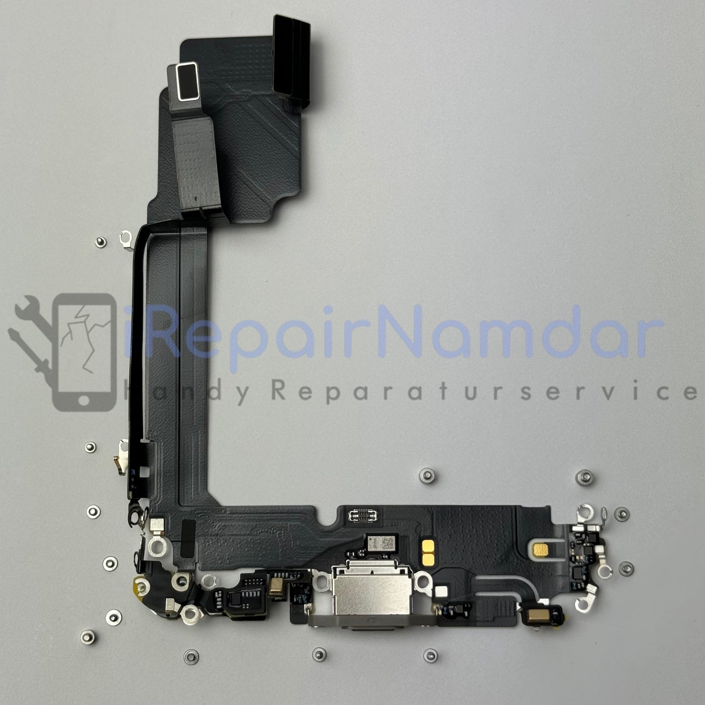 Original iPhone 15 Pro Max Ladebuchse Mikrofon Flex Kabel inklusive Schrauben